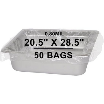 20.5X28.5 inches Poly Pan Liners 0.8 Mil Full Pan Sheet PTL